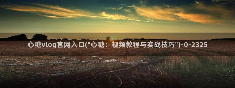 糖心vlog极品女神在线：心糖vlog官网入口(